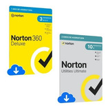 Combo Norton 360 Deluxe 03 + Norton Utilities Ultimate  