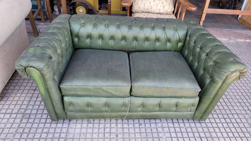 Sillon Sofa Cama Chester Elastico Madera 1,55 X 85 X 65 Alto