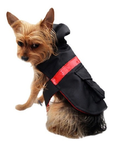 Impermeable Reflejante Negro Perro Talla 1 Pet Pals