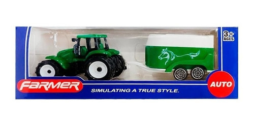 Farmer Tractor Con Trailer Para Caballo A Friccion