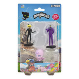 Miraculous Pencil Toppers Paquete Con 3pzs