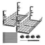 Bandeja Organización De Cables Para Escritorio Metal X2