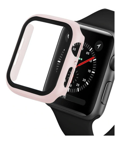 Carcasa Tpu Con Vidrio Templado Para Apple Watch Rosado