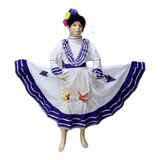 Vestido Regional Típico De Aguascalientes Bordado Para Niña