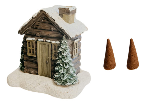 Quemador De Incienso U Christmas Chimenea De Resina Snow Win