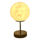 Lámpara De Mesita De Noche Con Forma De Luna 3d, Regulable,