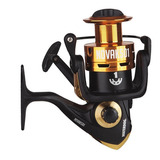 Reel Frontal Waterdog Novak 601 Pesca Variada Color Negro Lado De La Manija Derecho/izquierdo