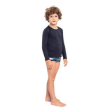 Kit Sunga Infantil + Camisa Uv Fator Proteção Praia Piscina