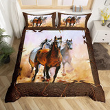 Erosebridal Juego De Cama De Caballo, Funda De Edredón De An