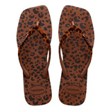 Chinelo Dedo Havaianas Slim Square Velvet Ferrugem Original