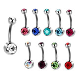 Kit Piercing Umbigo 12 Peças Aço Cirúrgico 316l Sortido Cor