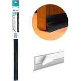 Veda Porta Adesivo 3m 80cm Rodo Silicone Preto Ajustável