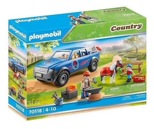 Playmobil 70518 Country El Herrador De Caballos Con Vehículo