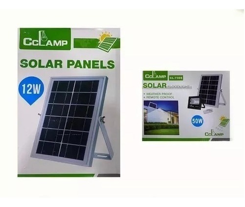 Reflector Led 50w Panel Solar Control Recargable Cl-730s    