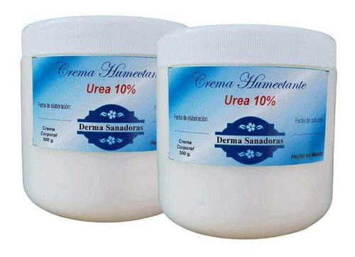 2 Cremas De 500 Gr C/u Humectantes Piel Seca Urea Al 10 %