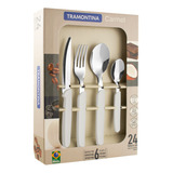 Cubiertos Tramontina Juego 24 Pzas Cocina Carmel Set Ct