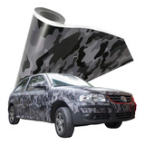 Vinil Camuflaje Negro Gris Mate 1mx1.52m Autoelite Car Wrap