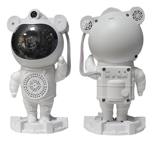 Projetor Luzes Estrelas Galáxy Astronauta Brinquedo Robô Mp3