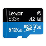 Cartão De Memória Lexar Lsdmi512633x Com Adaptador Sd 512gb