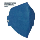 50 Máscara Respirador Semifacial Descartável Pff2 Sem Válvula Azul Camper