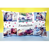 Almohada Cojín Personalizada Fotos 50x30cm Impresión Doble