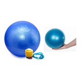 Kit Bola De Pilates Suíça C/ Bomba 55cm + Bola Overball 25cm