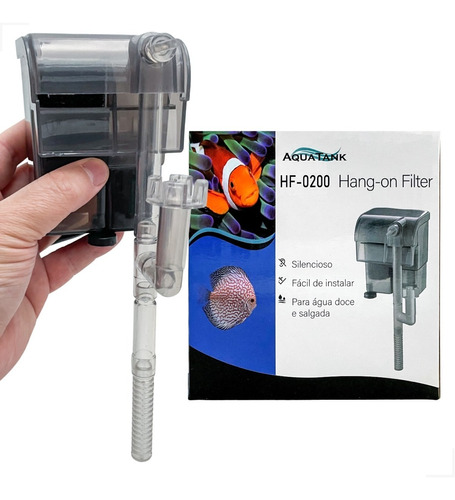 Filtro Hang On Para Aquario Pequeno De 30l A 40l 200lh