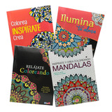 Set 4 Libros Mandalas Para Colorear Dreamsart Varios Títulos