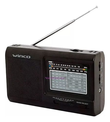 Radio Winco Portatil Am/fm Reloj Despertador 12 Bandas Dual