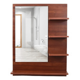 Mueble Organizador Para Baño Con Espejo 80x60 Con Repisas