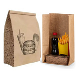 100un Saco Papel Kraft Grande Sos 24x34x15cm Delivery Ifood