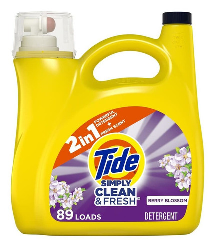 Tide Simply Liquid - Detergente Para Ropa Con Flores De Baya