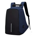 Mochila Poliester Usb Incoorporado Anti Robo Porta Notebook