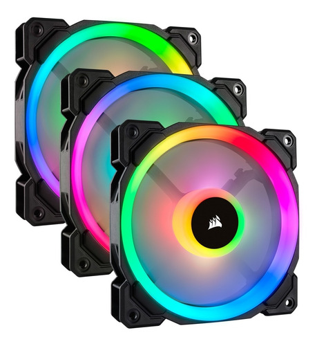 Kit De 3 Ventiladores Corsair Ll120 Rgb 120mm 1500rpm