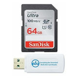 Tarjeta De Memoria Sdxc Sd Ultra De 64gb Funciona Con F...