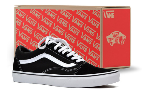 Tenis Sneakers Vans Original Old Skool Classic Black White 