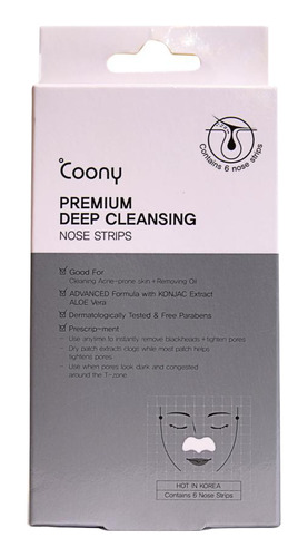 Premium Deep Cleasing X 6 U. Nose Strips Coony