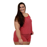 Pijama Plus Size Feminino Kit Baby Doll Atacado 5 Conjuntos