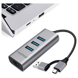 Concentrador Usb 3.0 Ethernet, Adaptador Usb C Ethernet...