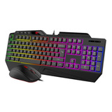 Combo Gamer Havit Mouse Y Teclado Rgb Retroiluminado Kb852cm