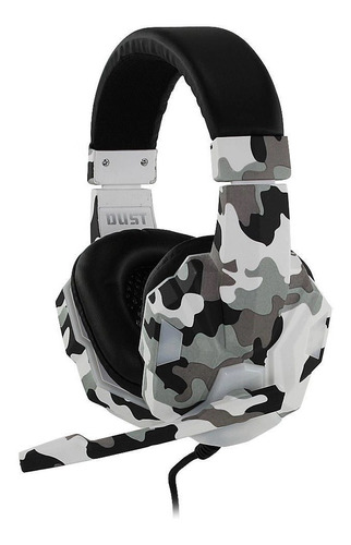 Headset Gamer Dust Camo Pro X33 Grafite Haste Ajustavel