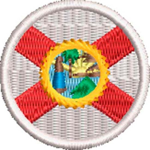 Patch Bordado Bandeira Flórida 4x4 Cód.bdr278