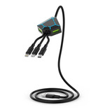 Cargador Led V8 Doble Usb Carga Rapida 2.1 A Color Surtido