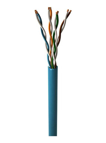 30 Mts De Cable Utp Cat 5e Color Azul Uso Exterior E Interio