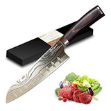 Cuchillo De Chef Santoku, Cuchillo De Cocina Japonés De 7