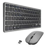 Teclado E Mouse Bluetooth Sem Fio Recarregável Usb 