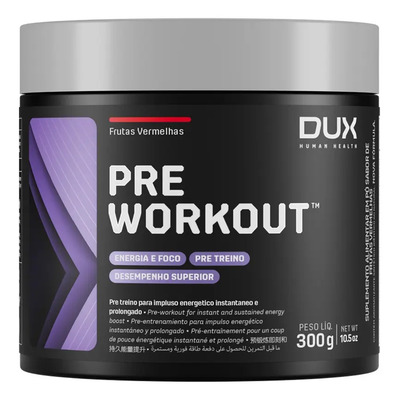 Pré Treino - Pre Workout Dux Nutrition 300g Sabor Frutas vermelhas | Parcelamento sem juros