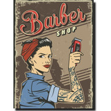 Poster Barberia Barbershop Barber Shop Grande 70x50 Cm