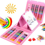 208 Piezas Kit De Arte Profesional Plegable Lápices De Color