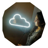 Cartel Nube En Neón Led  + Mini Dimmer / Deco  / Figuras